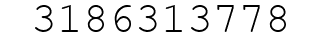 Number 3186313778.