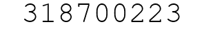Number 318700223.