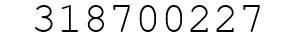 Number 318700227.