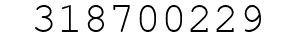 Number 318700229.