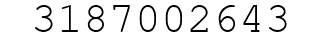 Number 3187002643.