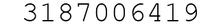 Number 3187006419.