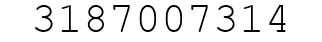 Number 3187007314.