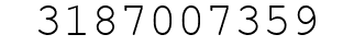 Number 3187007359.