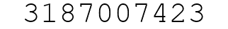 Number 3187007423.