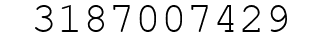 Number 3187007429.