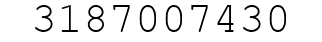 Number 3187007430.