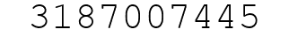 Number 3187007445.