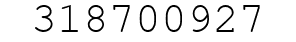 Number 318700927.