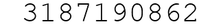 Number 3187190862.