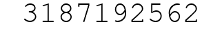 Number 3187192562.
