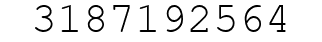 Number 3187192564.