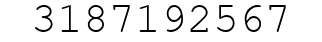 Number 3187192567.