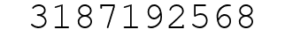 Number 3187192568.
