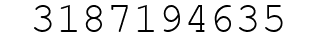 Number 3187194635.