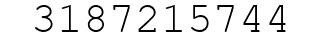 Number 3187215744.