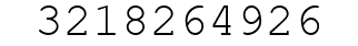 Number 3218264926.