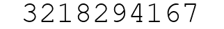 Number 3218294167.