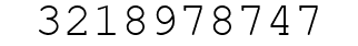 Number 3218978747.