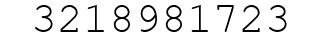 Number 3218981723.
