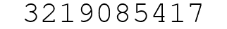 Number 3219085417.