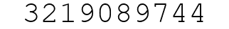 Number 3219089744.
