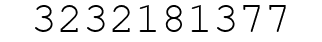 Number 3232181377.