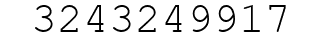 Number 3243249917.