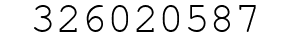 Number 326020587.
