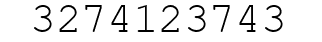Number 3274123743.