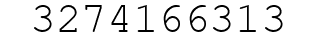 Number 3274166313.