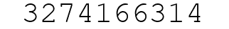 Number 3274166314.