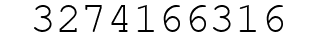 Number 3274166316.