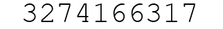 Number 3274166317.