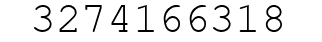 Number 3274166318.