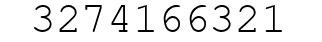 Number 3274166321.