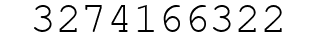 Number 3274166322.