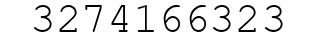 Number 3274166323.