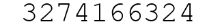Number 3274166324.