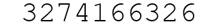 Number 3274166326.