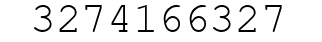 Number 3274166327.