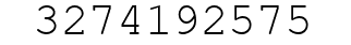 Number 3274192575.
