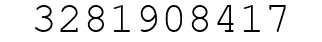 Number 3281908417.