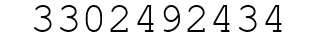 Number 3302492434.
