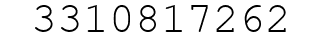 Number 3310817262.