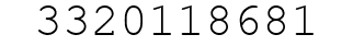 Number 3320118681.
