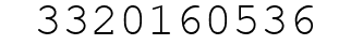 Number 3320160536.