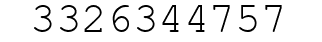 Number 3326344757.