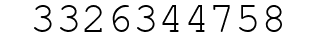 Number 3326344758.