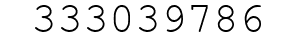 Number 333039786.